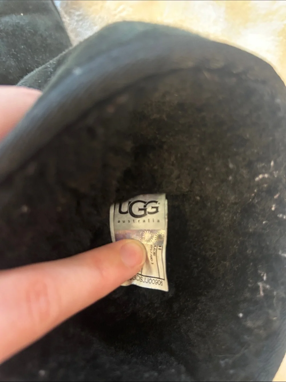 UGG Black Shearling Lined Boot